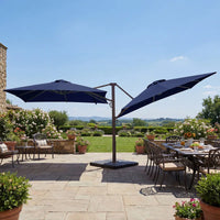 10 Ft. X 10 Ft. Double-Sided Cantilever Patio Umbrella With Tilt – Extra-Wide Offset Outdoor Umbrella